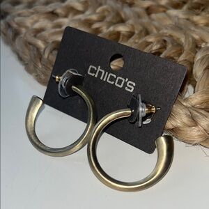Vintage Chico's Gold Tone Hoop Earrings, 90’s, vintage, boho, indie